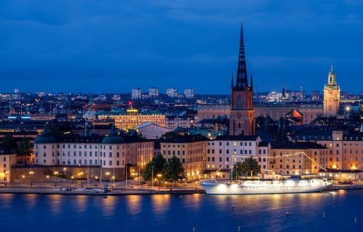 la vue de ville de Stockholm