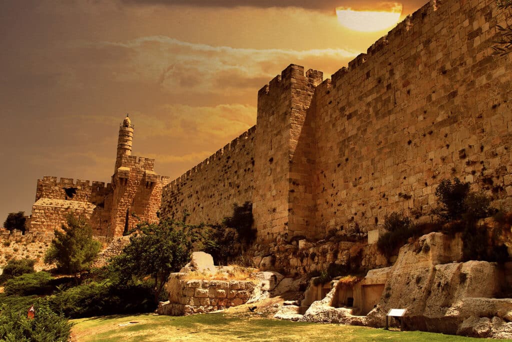 Jordanie randonnée : ancienne ruine d'Israël qui montre la diversité et les cultures dans la belle ville de Jérusalem.