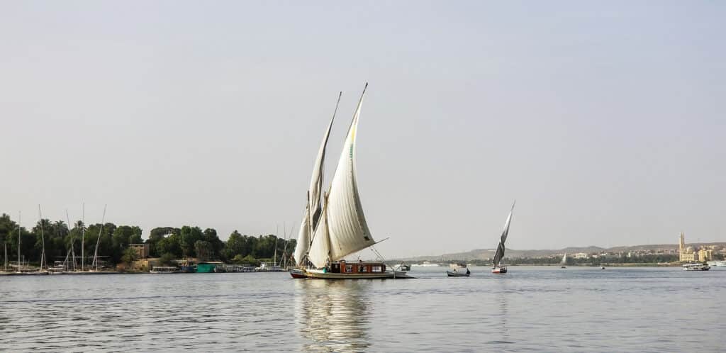 La haute Egypte, Nil Dahabeya : croisière en bateau sur le lac Nasser dans le sud de l'Egypte