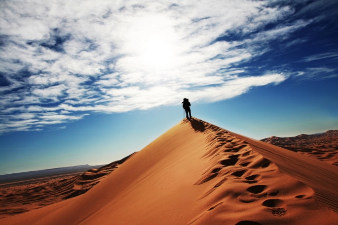 Trekking Algérie, oasis du Sahara algérien dans le nord-ouest de Djanet la commune de wilaya.