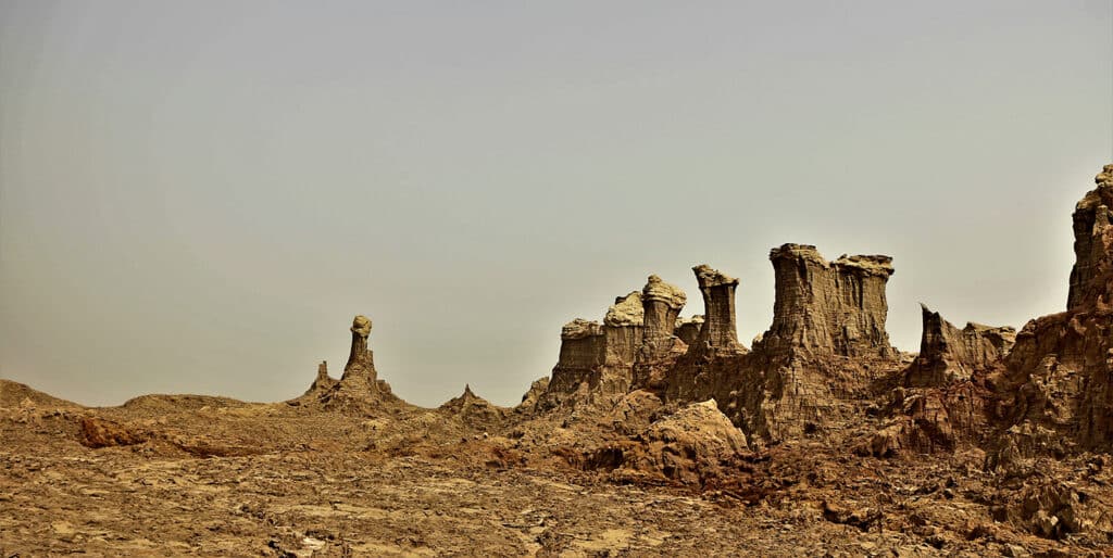 Visiter l'Ethiopie, Danakil Éthiopie désert situé dans la Corne de l'Afrique, au nord-est de l'Éthiopie et au sud de l'Érythrée