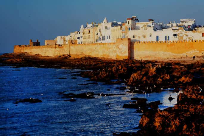 Ville d'Essaouira au bord de l'océan Atlantique.